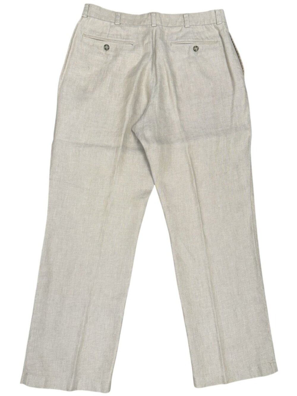 L.L. BEAN Men's VINTAGE Classic Fit 100% LINEN Straight Trouser/Pant | Size 33 - Picture 3 of 6